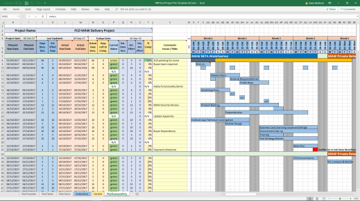 mark whitfield excel project plan template