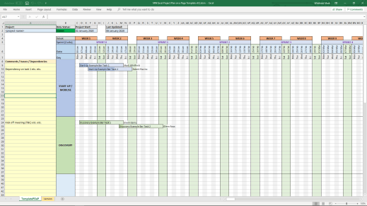 best excel project management templates plan on a page poap mark whitfield