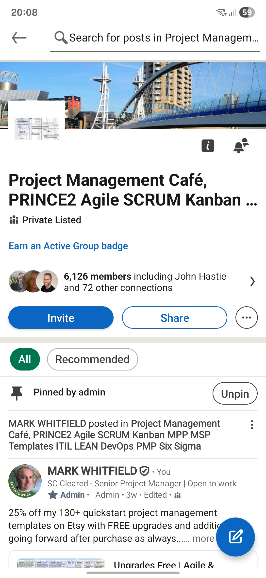 Project Management Group on LinkedIn – PROject Templates