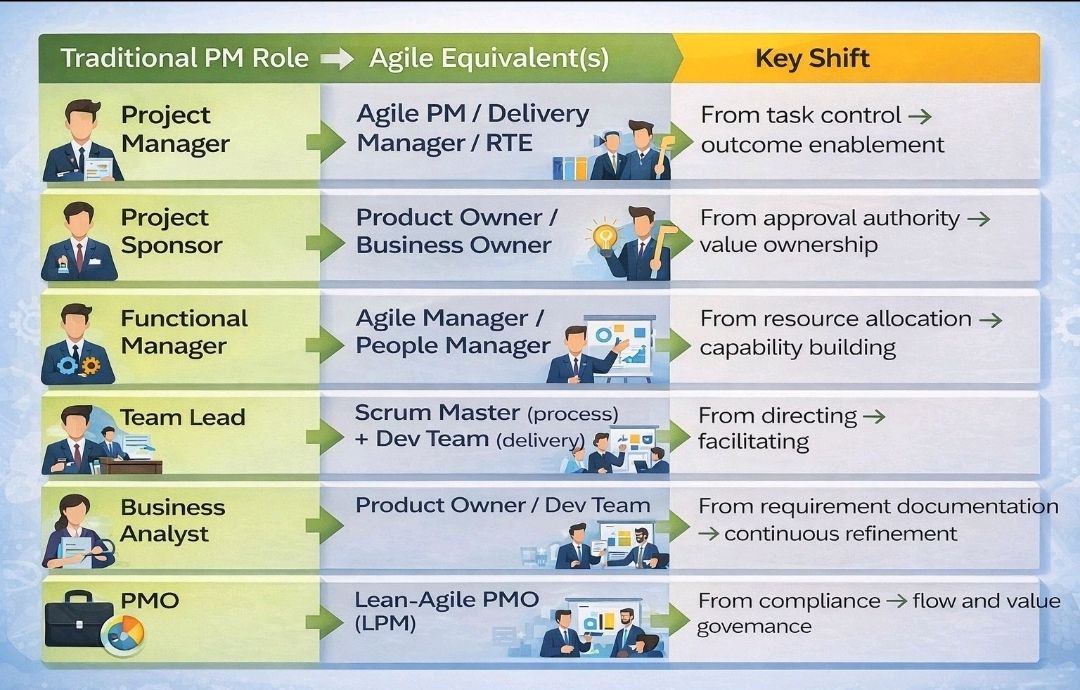 Traditional PM Role And Agile Equivalents PROject Templates traditional-pm-role-and-agile-equivalents-project-templates