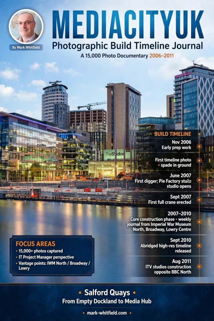 Mark Whitfield MediaCityUK Photographic Build Timeline Journal Salford Quays