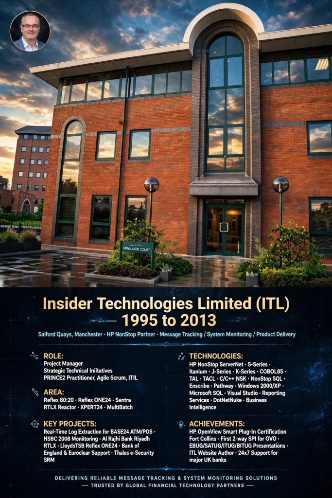 Mark Whitfield Insider Technologies ITL Salford Quays HPE NonStop