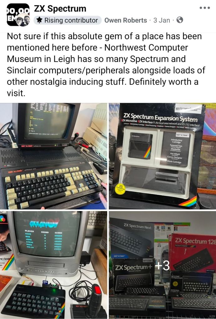 Hundreds of classic games, tapes, disks, and cartridges are preserved, alongside physical computing books and historical displays like the BBC Micro and the ZX Spectrum