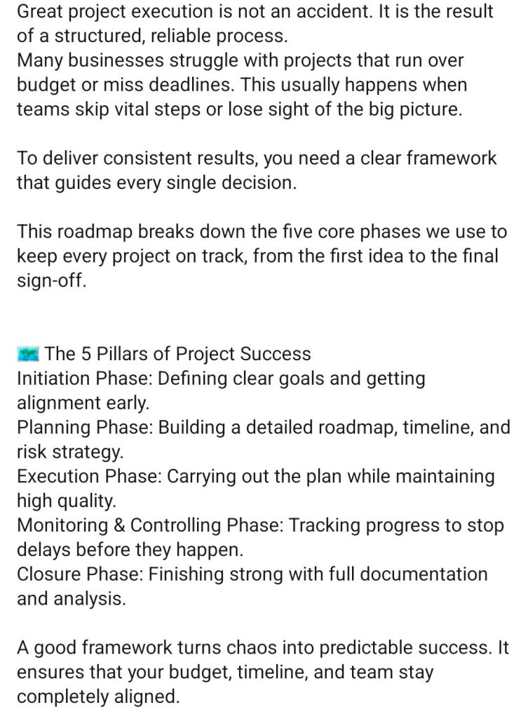 Five Pillars of Project Success Framework