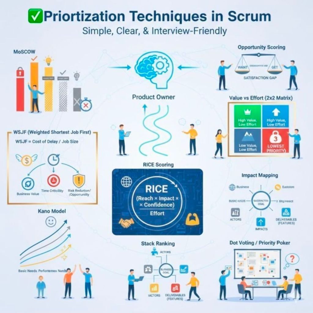 Priorization Techniques in Agile Scrum