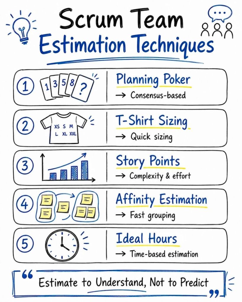 Agile Scrum Team Estimation Techniques