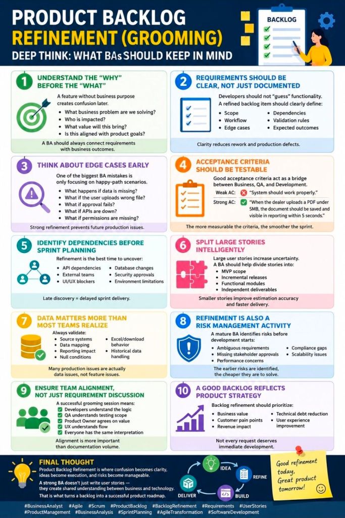 Agile Product Backlog Refinement Grooming