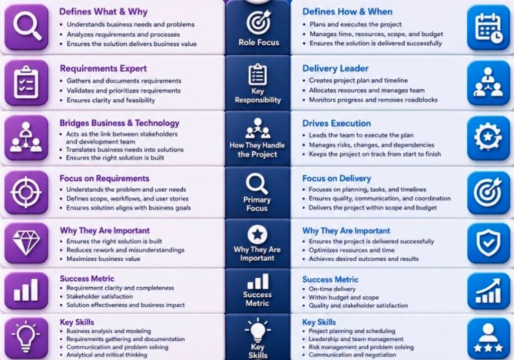 Business Analyst vs Project Manager