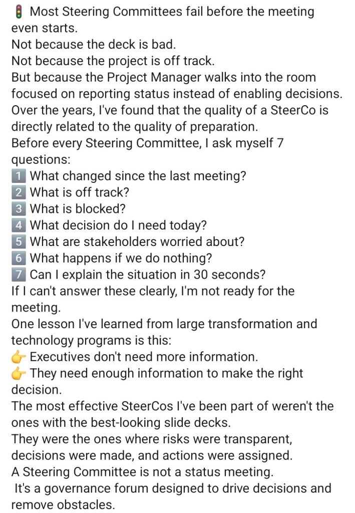 2. Preparing for a Steering Committee, SteerCo