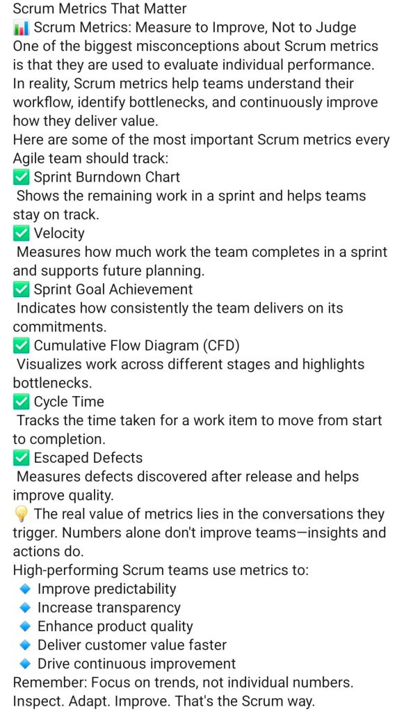 2. Agile Scrum Metrics, Inspect, Adapt, Improve