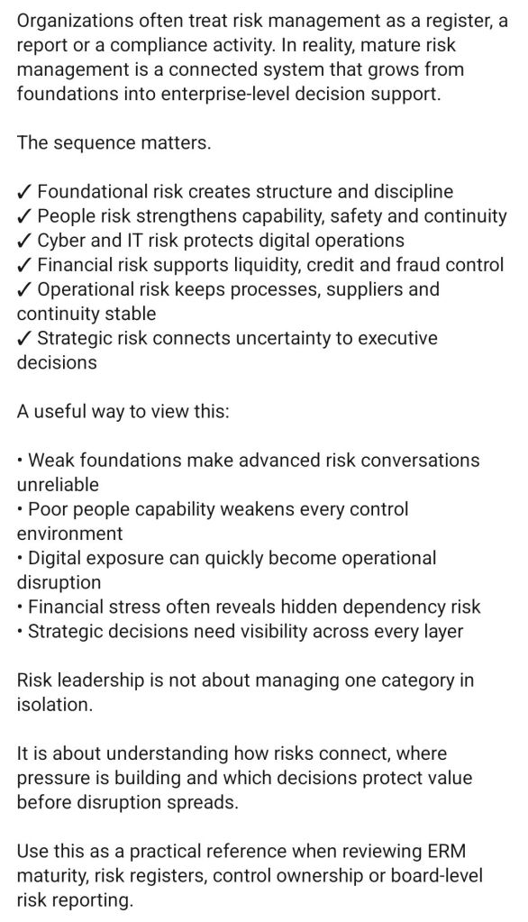 The Six Layers of Risk Management