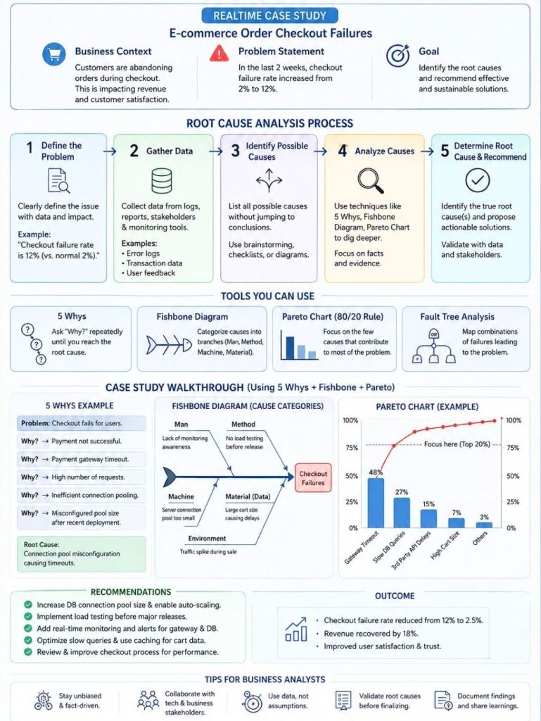 To perform a Root Cause Analysis (RCA) in IT