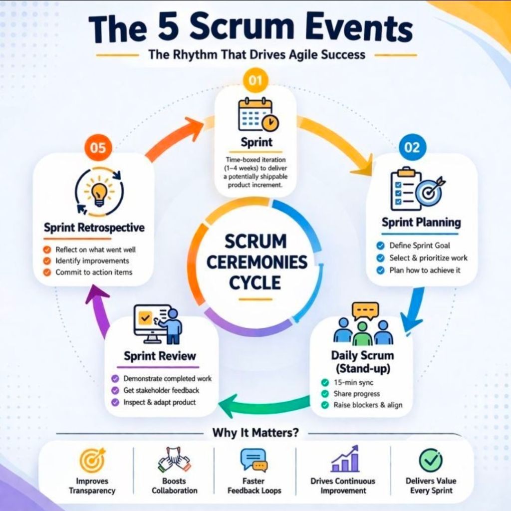 Agile the 5 Scrum Events