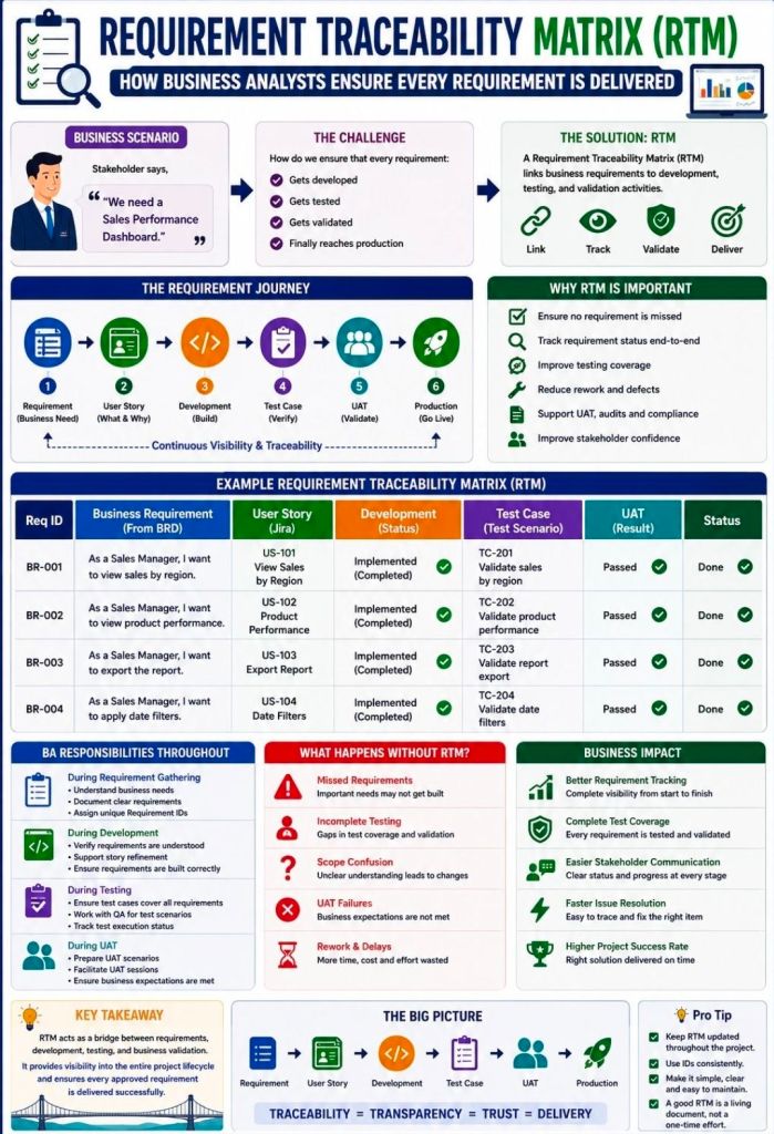 Requirements Traceability Matrix RTM & Business Analyst BA