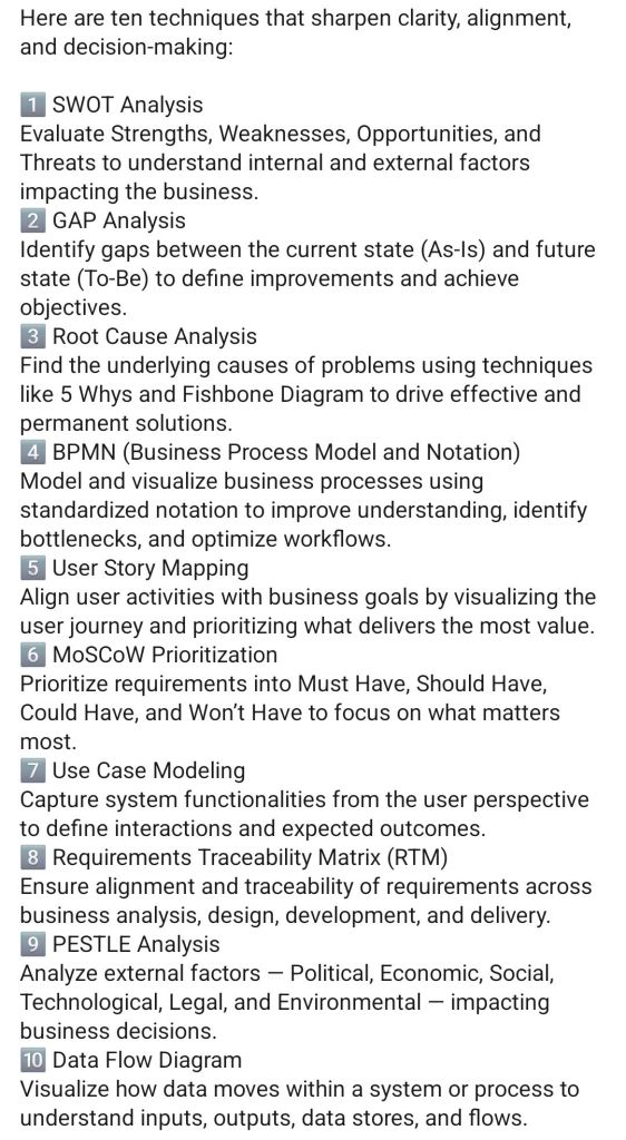 2. Business Analysis Techniques for Project Managers