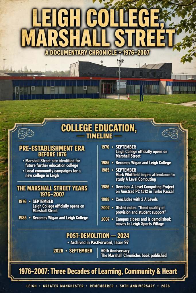 Mark Whitfield Leigh College, Marshall Street