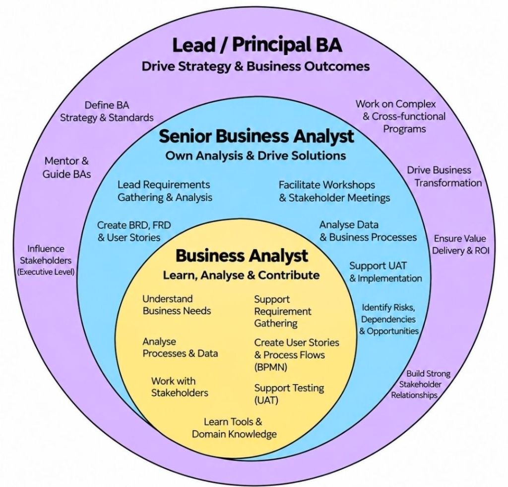 Business Analyst BA Levels and Responsibilities