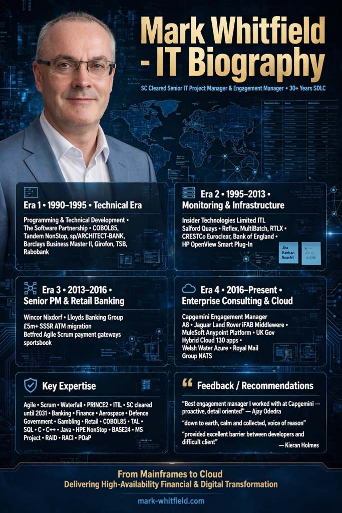 Mark Whitfield IT Career Biography 