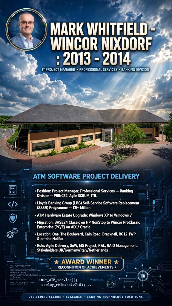 Mark Whitfield Self-Service Software Replacement (SSSR) Lloyds Banking Group