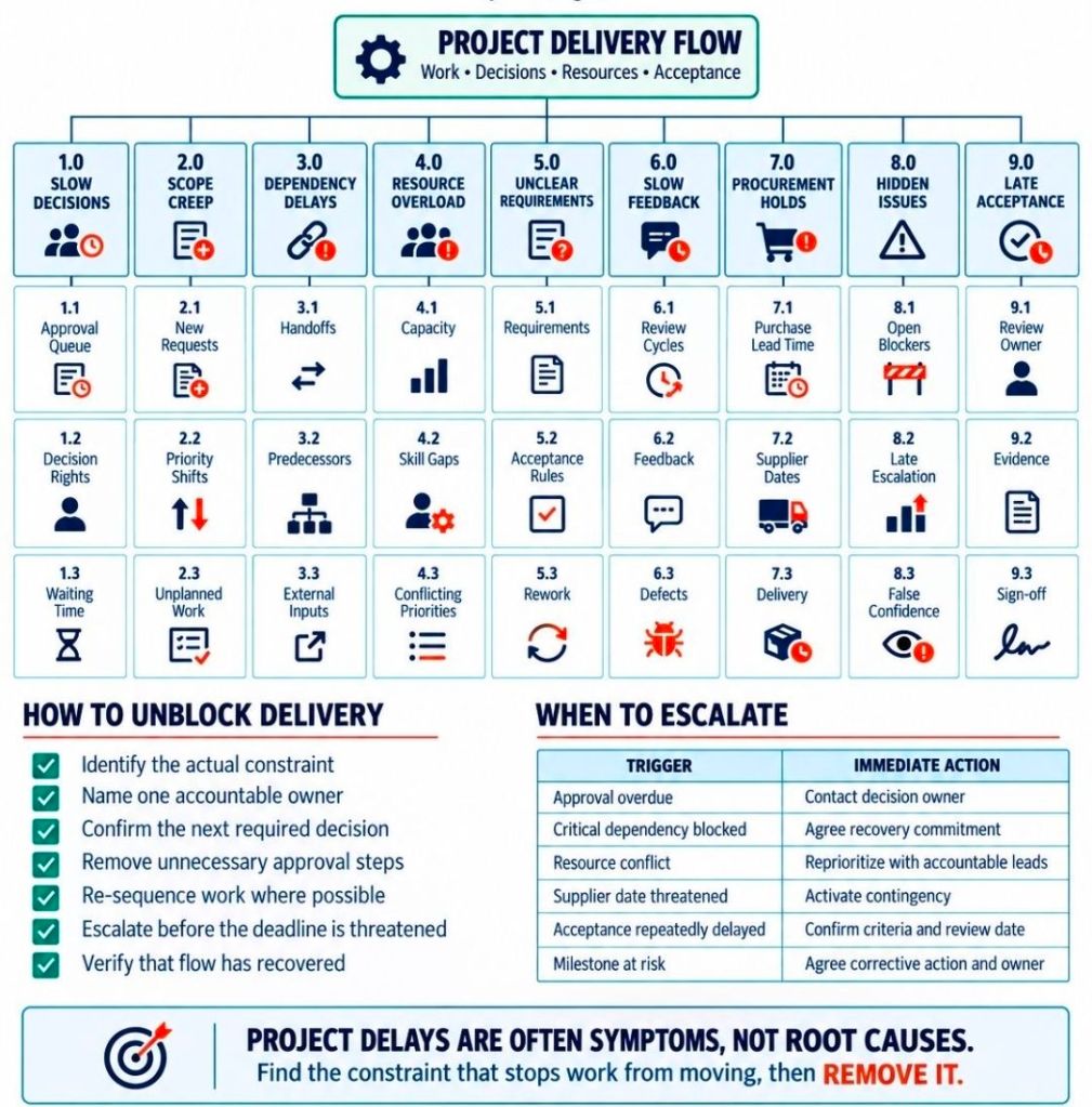 Project Bottlenecks that delay Project Delivery